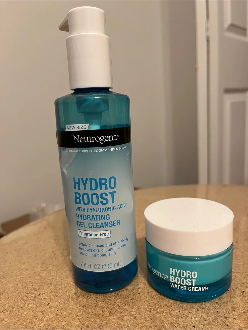 Neutrogena Hydro Boost Hydrating Gel Cleanser & Water Cream - Blue, White